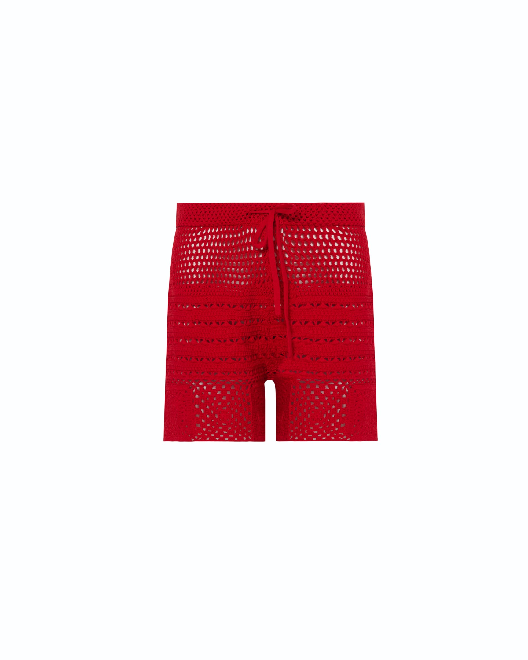 shorts in crochet con dettaglio fatto a mano