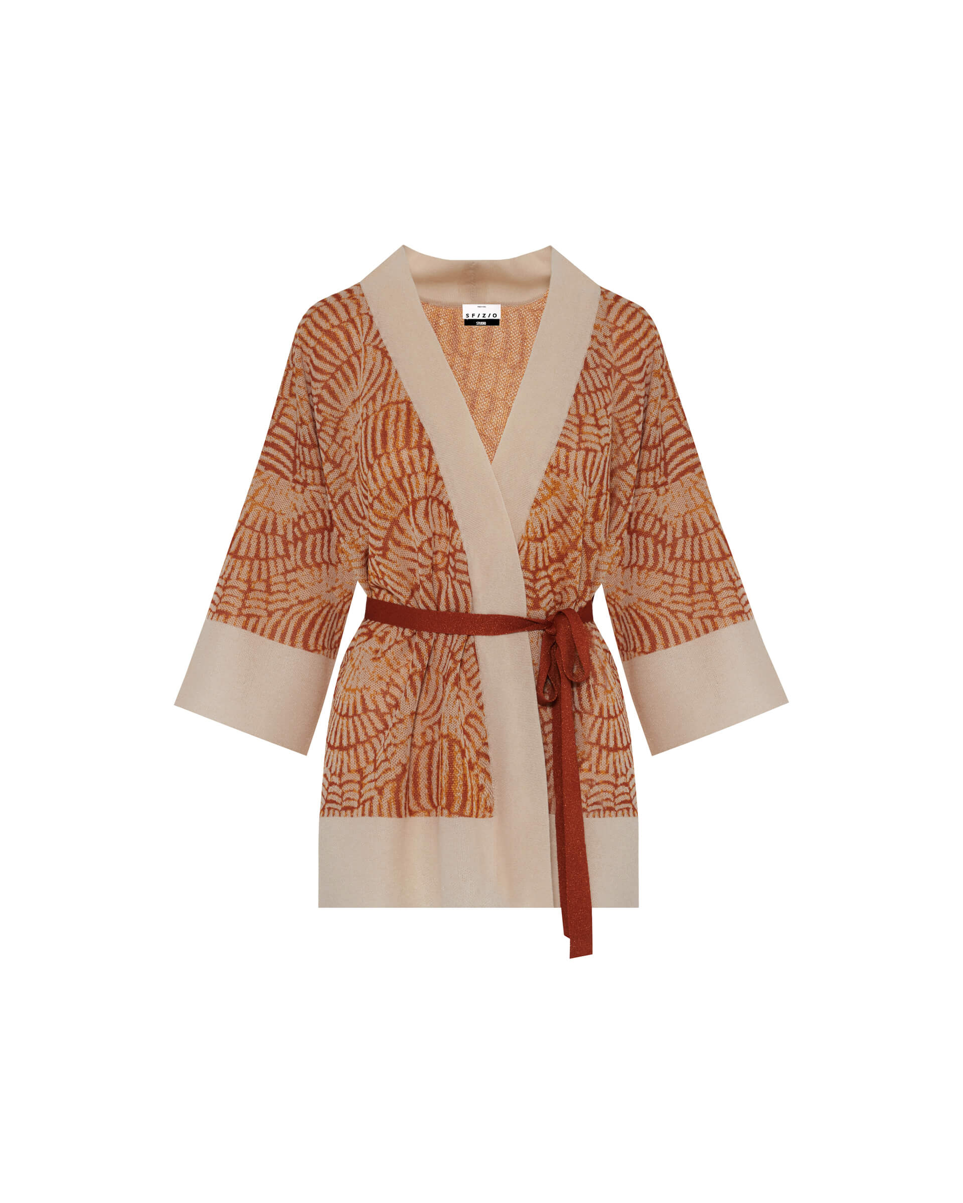 kimono in maglieria jacquard