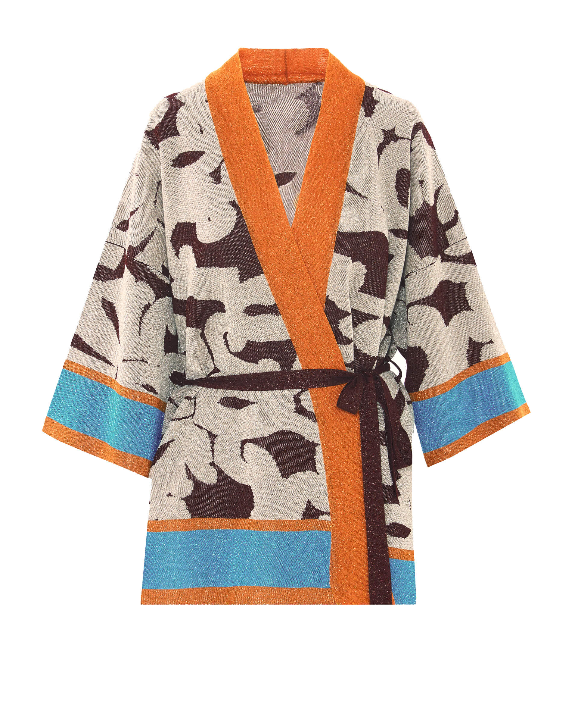 kimono con disegno jacquard